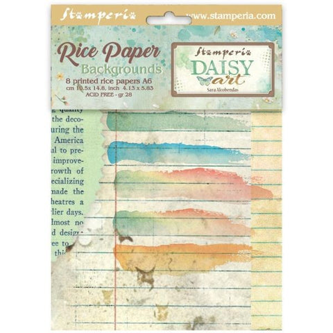 Daisy Art - A6 Rice Paper Backgrounds