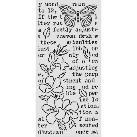 Secret Diary - Stencil - Butterfly and Flower