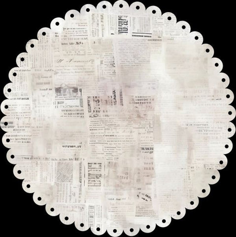 Newsprint Scalloped Decorative Base Layer