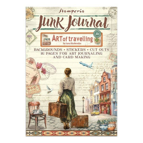 Art of Travelling - Junk Journal Backgrounds, Stickers & Cut Outs