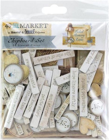 Faded Memory Lane - Chipboard Assortment