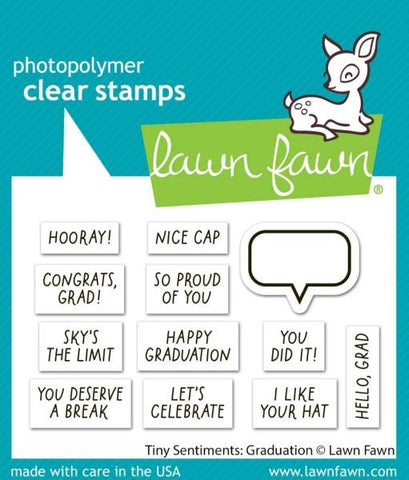 Tiny Sentiments:  Graduation - Clear Stamps
