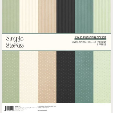 Simple Vintage Timeless Harmony - 12x12 Collection Packs - Vintge Basics