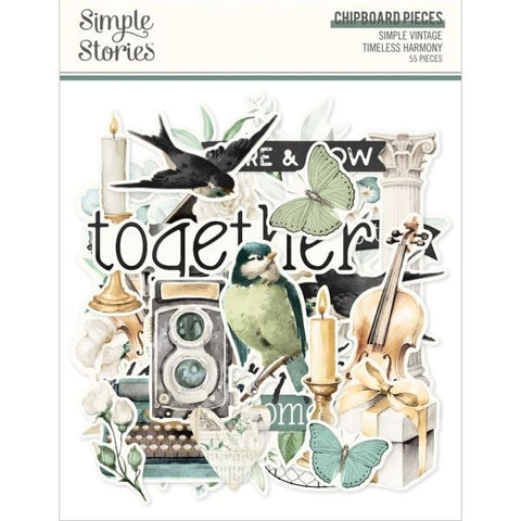 Simple Vintage Timeless Harmony - Chipboard Pieces