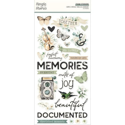 Simple Vintage Timeless Harmony - Foam Stickers