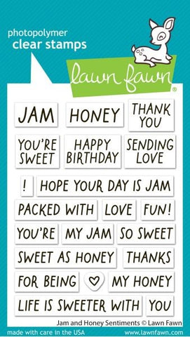 Jam and Honey Sentiments - Clear Stamps