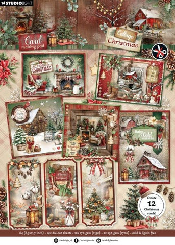 Cottage Christmas - Card Making Pad