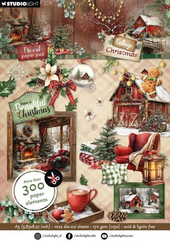 Cottage Christmas - Die Cut Paper Pad Elements