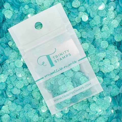 Sparkle Spots Confetti Embellishments - Blue Sky