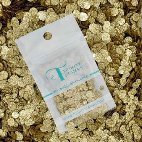 Sparkle Spots Confetti Embellishments - Holographic Gold