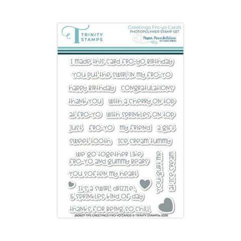 Greetings Fro-Yo Cards Clear Stamps