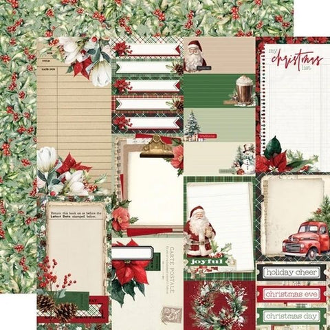 Simple Vintage Old-Fashioned Christmas - Journal Elements