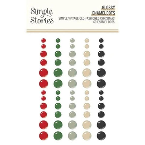 Simple Vintage Old-Fashioned Christmas - Glossy Enamel Dots
