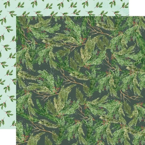 Simple Vintage Evergreen Memories - Pinecone & Evergreen