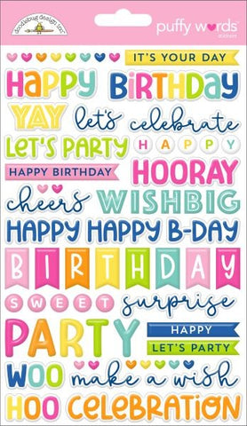Cupcakes & Candles - Stickers - Puffy Words