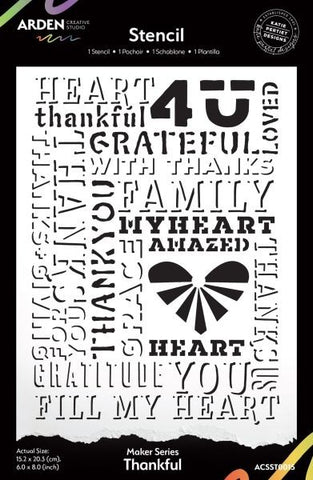 Makers Series - Stencil - Thankful