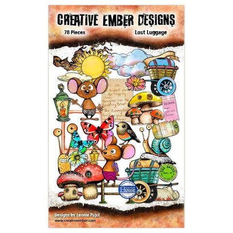 Creative Ember Designs - Die Cut Ephemera - Lost Luggage