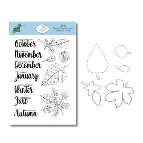 Comfy Cozy - Stamps & Dies - Seasonal Words & Leaves