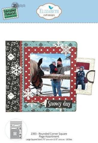 Comfy Cozy - Dies - Rounded Corner Square Page Assortment