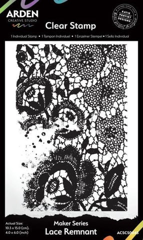 Maker Series - Clear Stamps - Lace Remnant Background