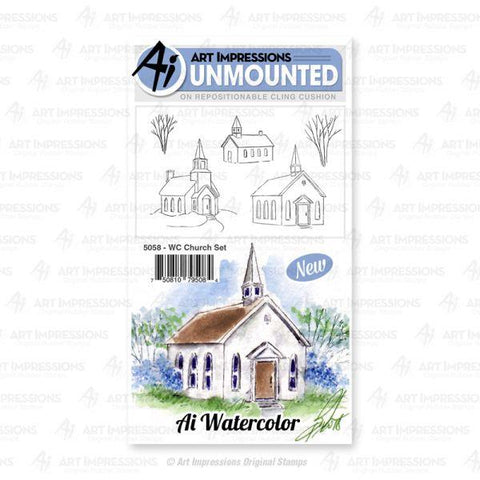 Watercolor Stamps - Church Set