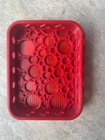 Stamp Shammy Holder - Red Bubbles