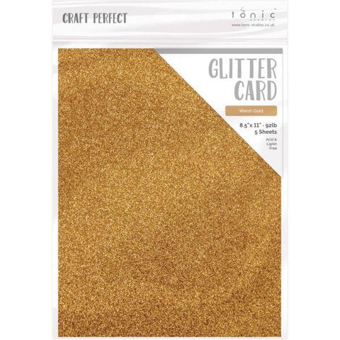 Glitter Cardstock - Welsh Gold