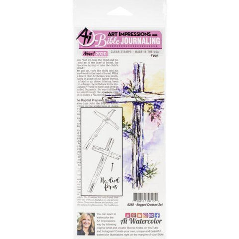 Bible Journaling Stamps - Rugged Crosses Set