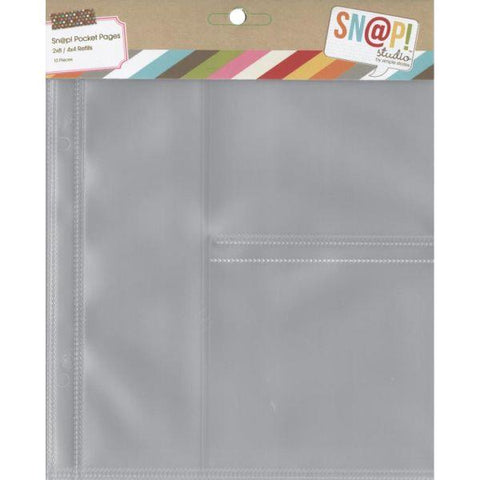 Snap Pocket Page Protectors - 2x8 & 4x4