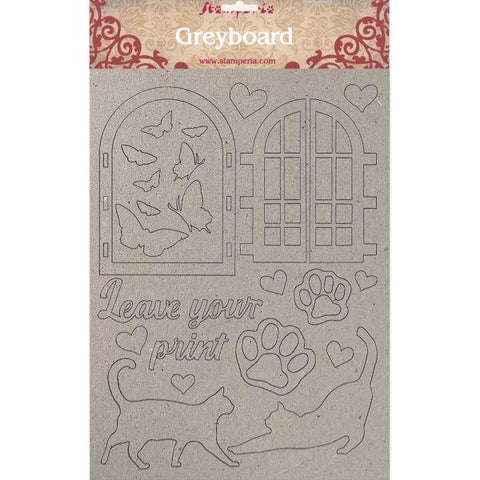 Orchids & Cats - Greyboard Cut Outs - Leave Your Print