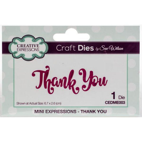 Mini Expressions Die - Thank You