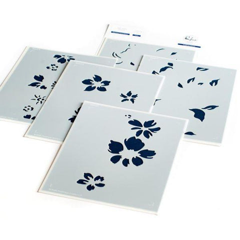 Layered Stencil Set - Seamless Floral Panel