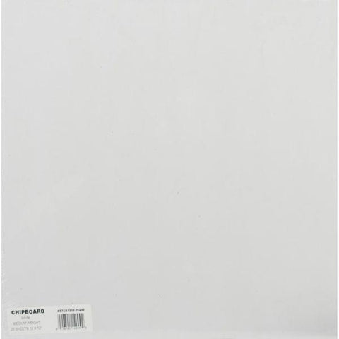 Chipboard Sheets - White, 12x12