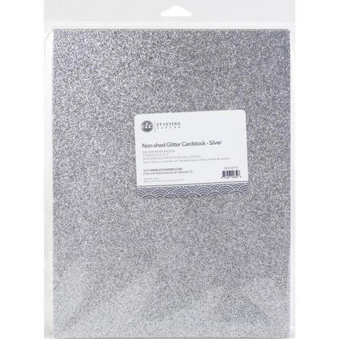 Glitter Cardstock - Silver - 8.5"x11"