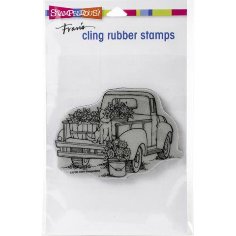 Cling Stamps - Pup on Truck