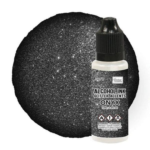 Glitter Accents Alcohol Ink - Onyx