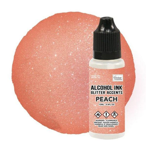 Glitter Accents Alcohol Ink - Peach