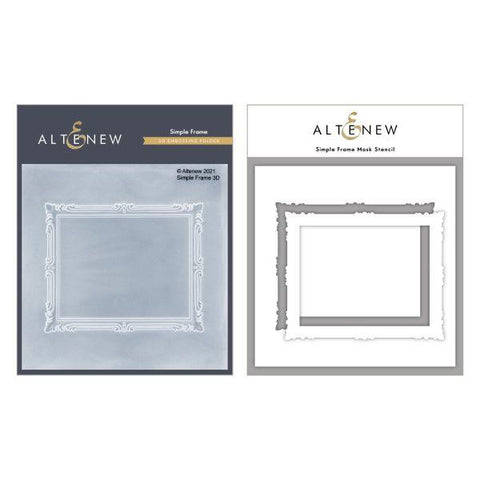 Simple Frame 3D Embossing Folder & Mask Stencil Bundle