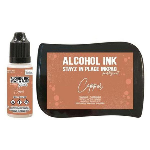 Alcohol Ink Pad with Reinker - Copper Pearlised