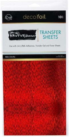 Foil Transfer Sheets - Red Static