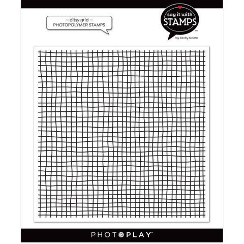 6x6 Background Stamp - Ditsy Grid