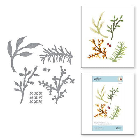 Susan's Autumn Flora Collection - Foliage and Ladybugs Etched Dies