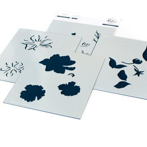 It's A New Day Floral Layering Stencil Set