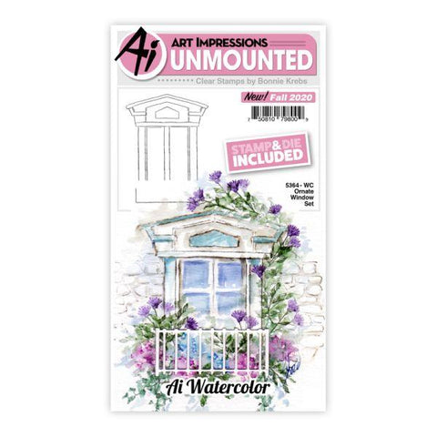 Watercolor Stamps - Ornate Window Set