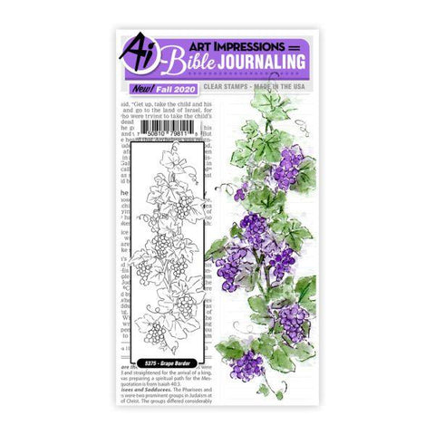 Bible Journaling Stamps - Grape Border Set