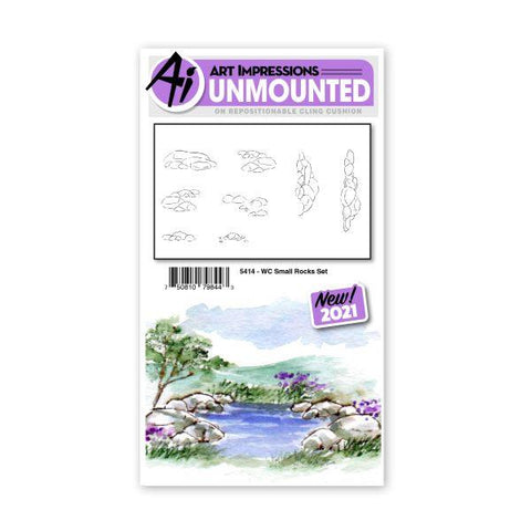 Watercolor Stamps - Small Rocks Set
