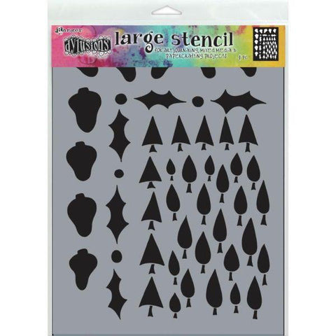 Dylusions Stencil - Large - Tree Border