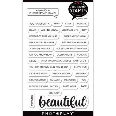 Say it With Stamps -Beautiful Clear Word Stamps