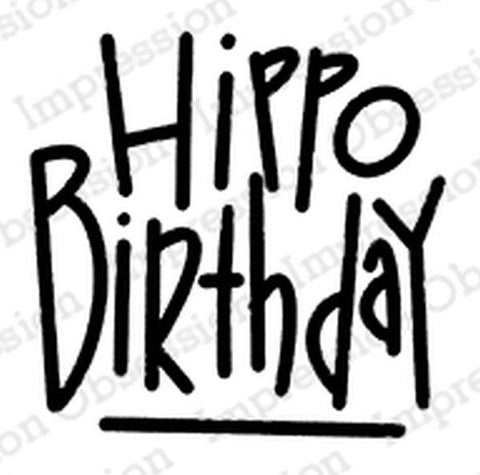 Cling Stamp - Hippo Birthday