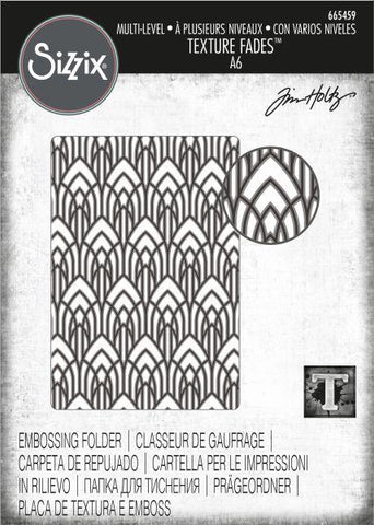 Multi-level Texture Fades Embossing Folder - Arched